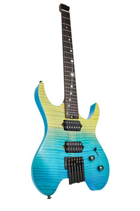 Mooer MHL100 Headless Electric Guitar - Blue Burst