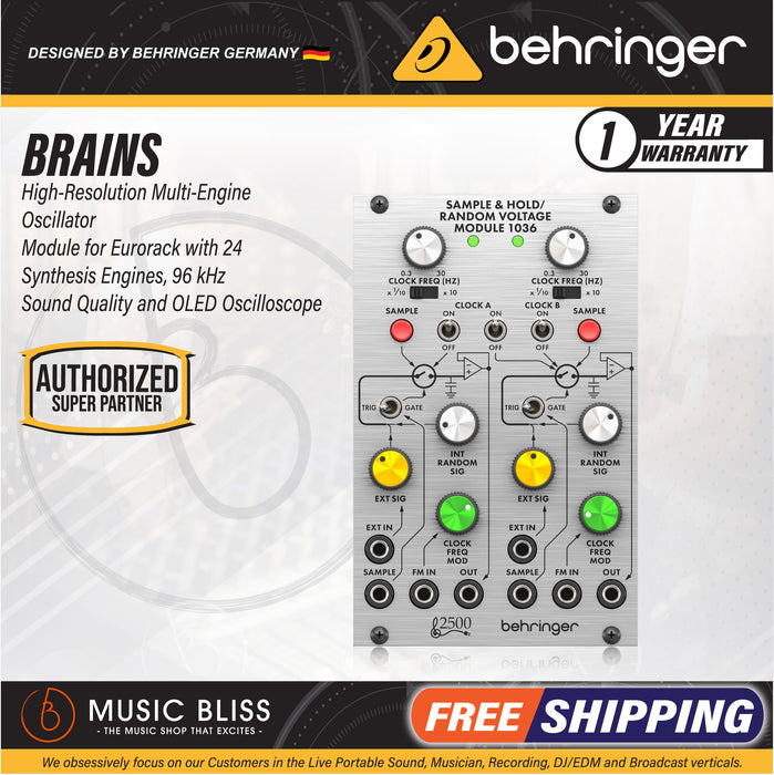 Behringer Brains Multi-Engine Oscilator Eurorack Module - Music Bliss Malaysia