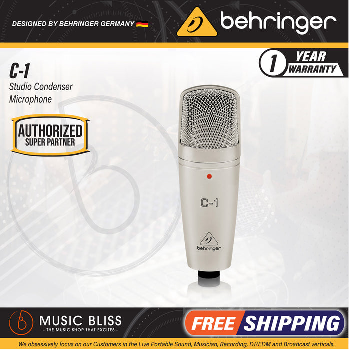 Behringer C-1 Large-diaphragm Condenser Microphone - Music Bliss Malaysia