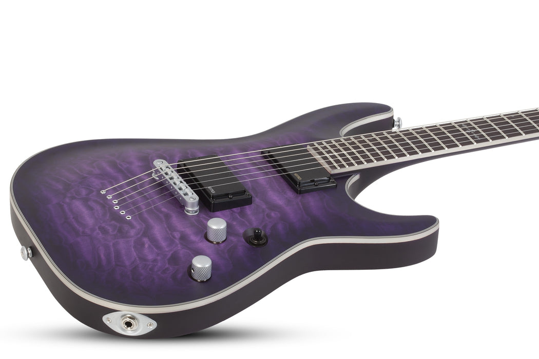 Schecter C-1 Platinum Electric Guitar - Satin Purple Burst