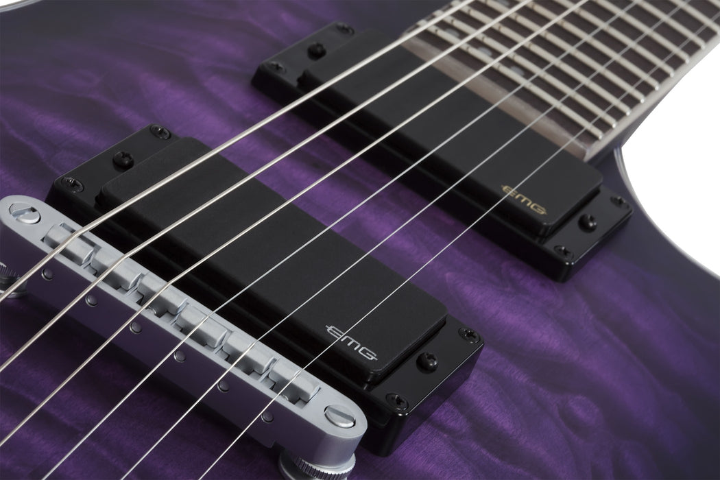 Schecter C-1 Platinum Electric Guitar - Satin Purple Burst