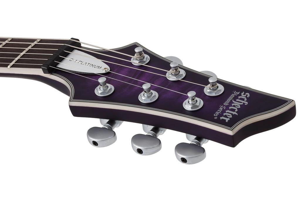 Schecter C-1 Platinum Electric Guitar - Satin Purple Burst