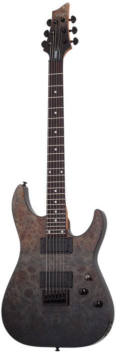 Schecter C-1 Standard Electric Guitar - Black Fade Burst Burl