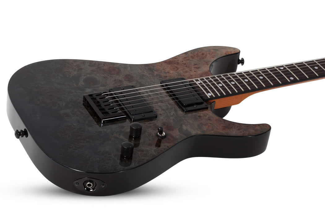 Schecter C-1 Standard Electric Guitar - Black Fade Burst Burl