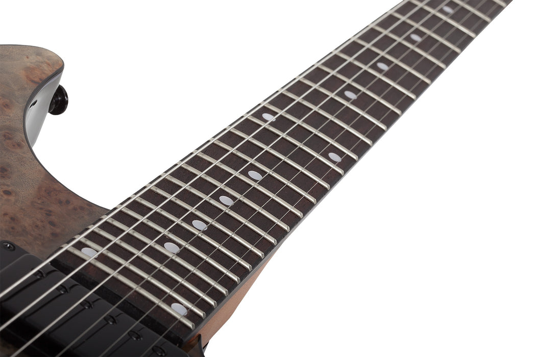 Schecter C-1 Standard Electric Guitar - Black Fade Burst Burl