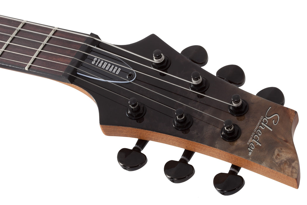 Schecter C-1 Standard Electric Guitar - Black Fade Burst Burl