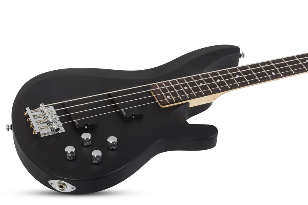Schecter C-4 Deluxe Electric Bass Guitar - Satin Black