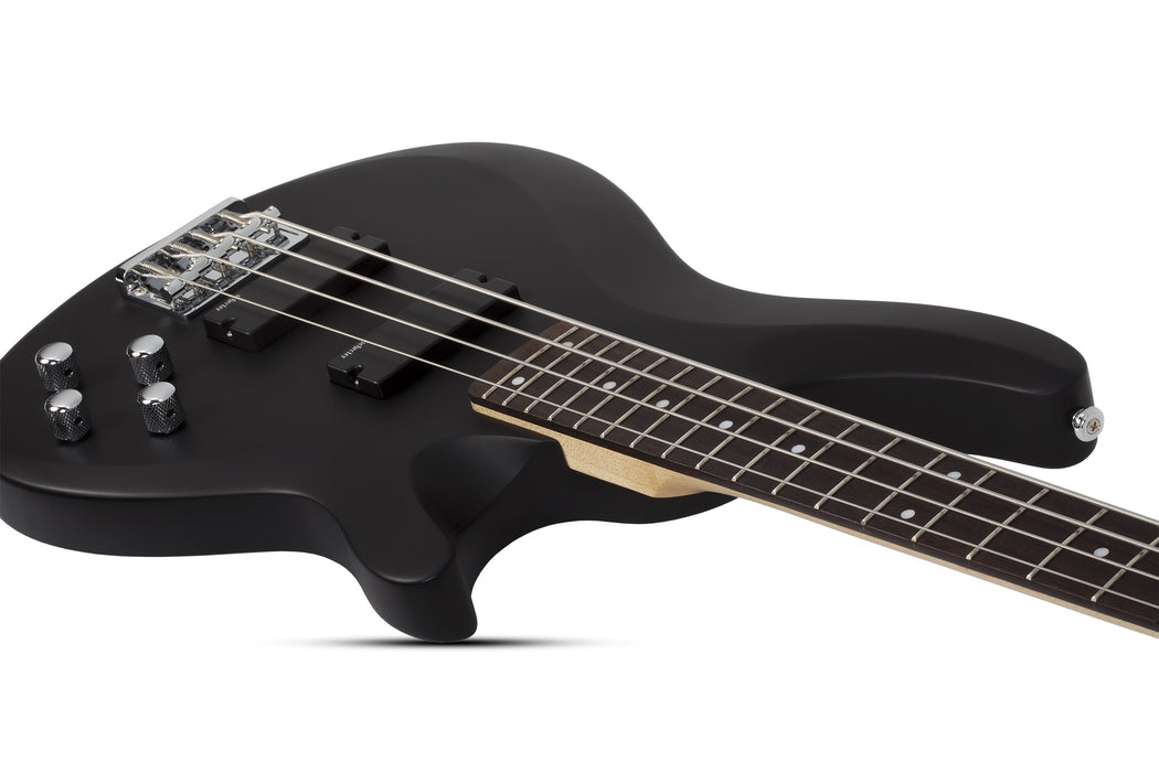 Schecter C-4 Deluxe Electric Bass Guitar - Satin Black