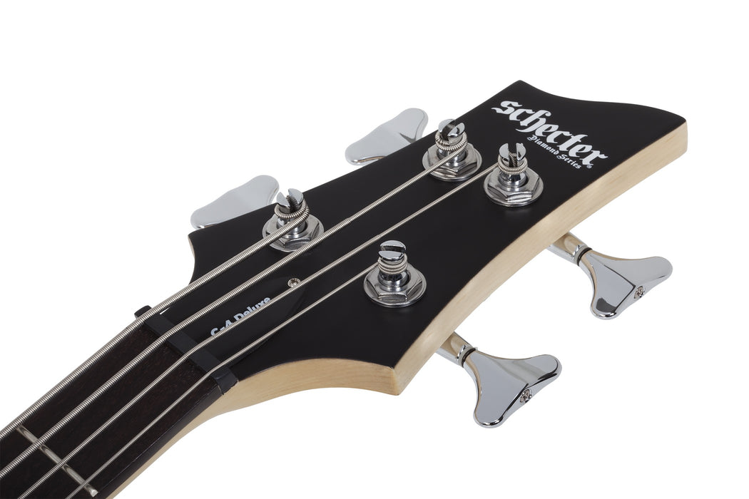 Schecter C-4 Deluxe Electric Bass Guitar - Satin Black