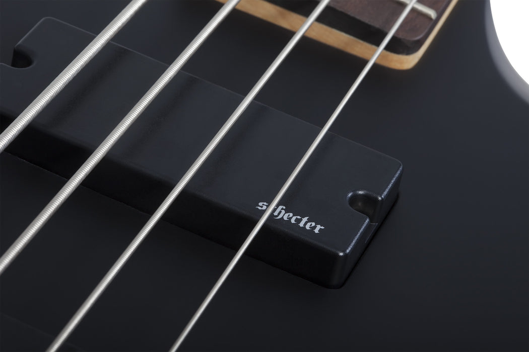 Schecter C-4 Deluxe Electric Bass Guitar - Satin Black