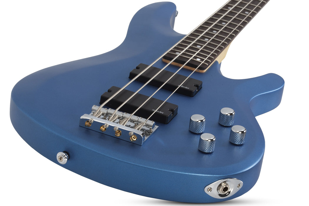 Schecter C-4 Deluxe Electric Bass Guitar - Satin Metallic Light Blue
