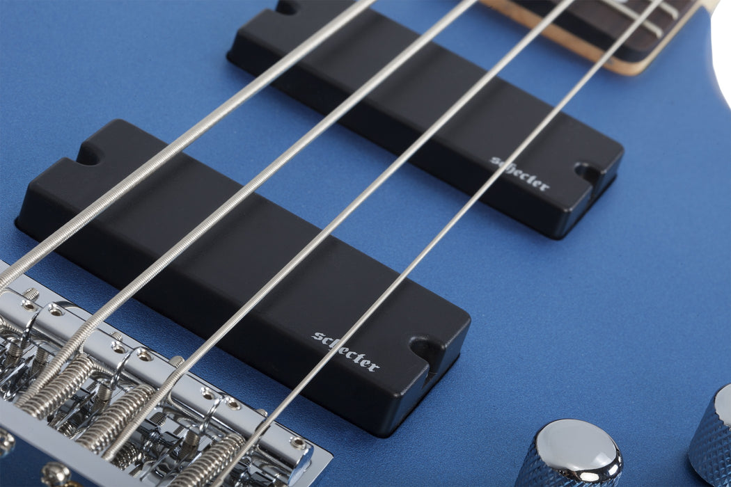 Schecter C-4 Deluxe Electric Bass Guitar - Satin Metallic Light Blue