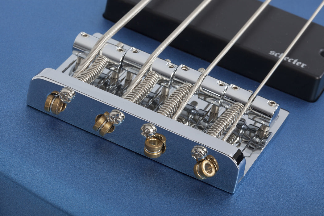 Schecter C-4 Deluxe Electric Bass Guitar - Satin Metallic Light Blue
