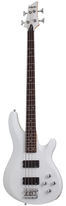 Schecter C-4 Deluxe Electric Bass Guitar - Satin White