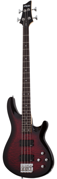 Schecter C-4 Plus Electric Bass Guitar - See-Through Cherry Burst