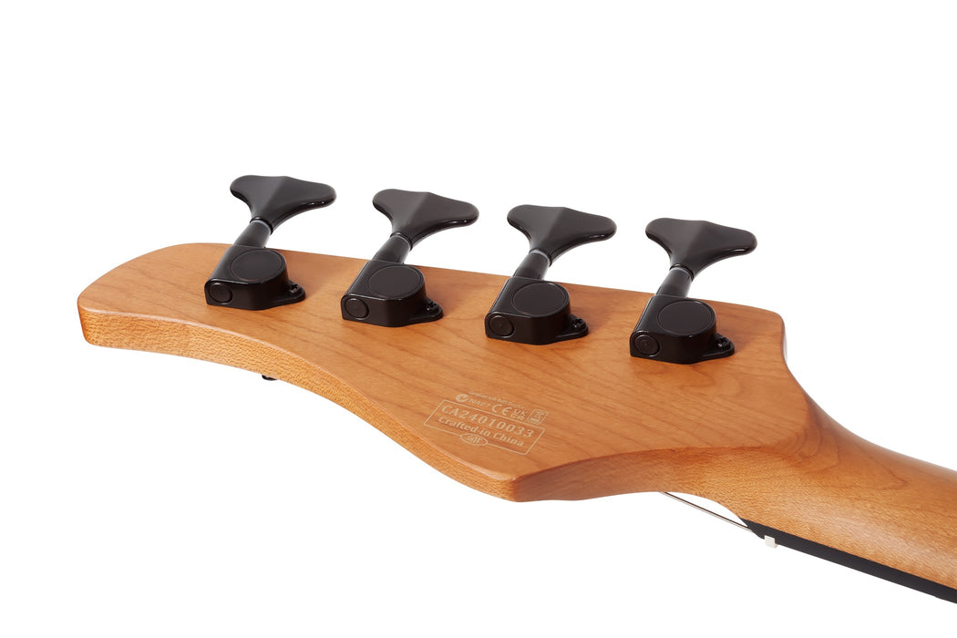 Schecter C-4 Standard Electric Bass Guitar - Tobacco Burl
