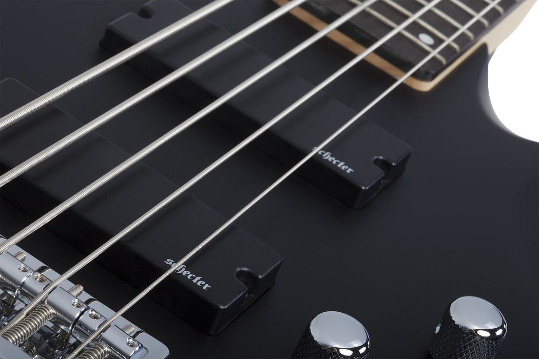 Schecter C-5 Deluxe Electric Bass Guitar - Satin Black
