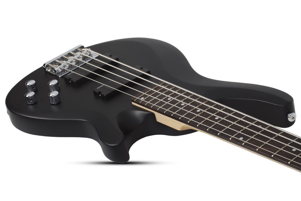 Schecter C-5 Deluxe Electric Bass Guitar - Satin Black
