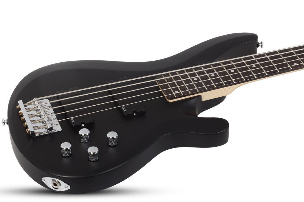 Schecter C-5 Deluxe Electric Bass Guitar - Satin Black