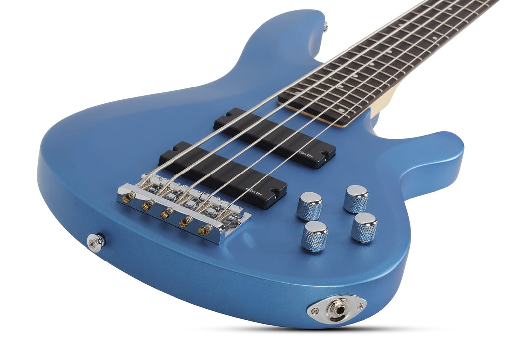 Schecter C-5 Deluxe Electric Bass Guitar - Satin Metallic Light Blue