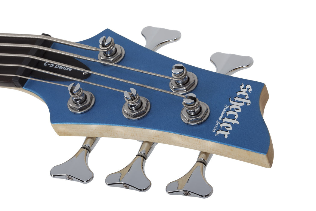 Schecter C-5 Deluxe Electric Bass Guitar - Satin Metallic Light Blue
