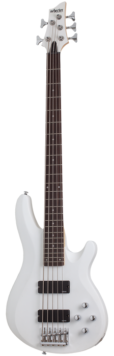 Schecter C-5 Deluxe Electric Bass Guitar - Satin White