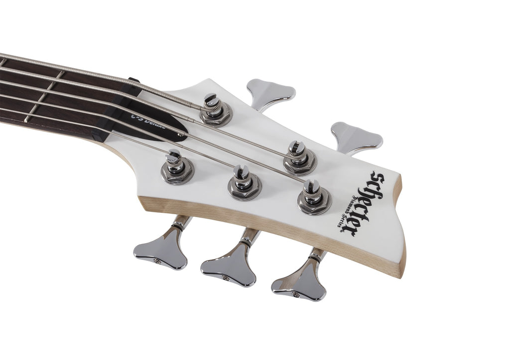 Schecter C-5 Deluxe Electric Bass Guitar - Satin White