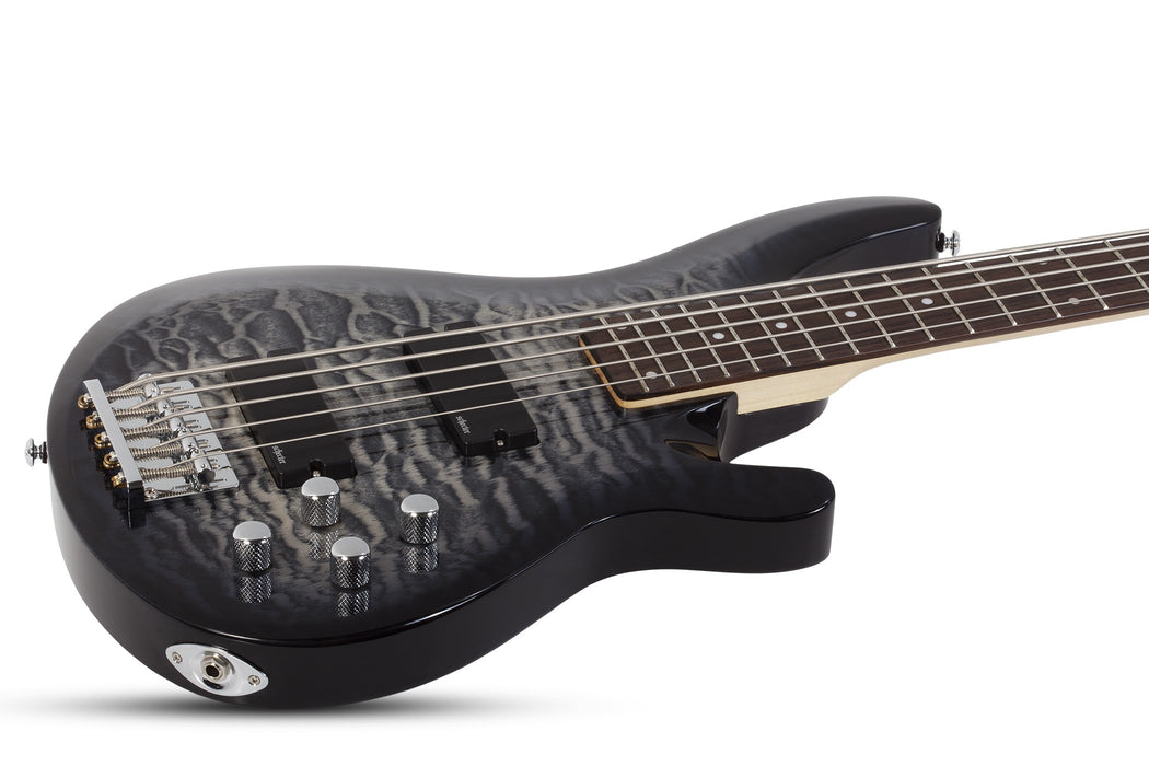 Schecter C-5 Plus Electric Bass Guitar - Satin Charcoal Burst