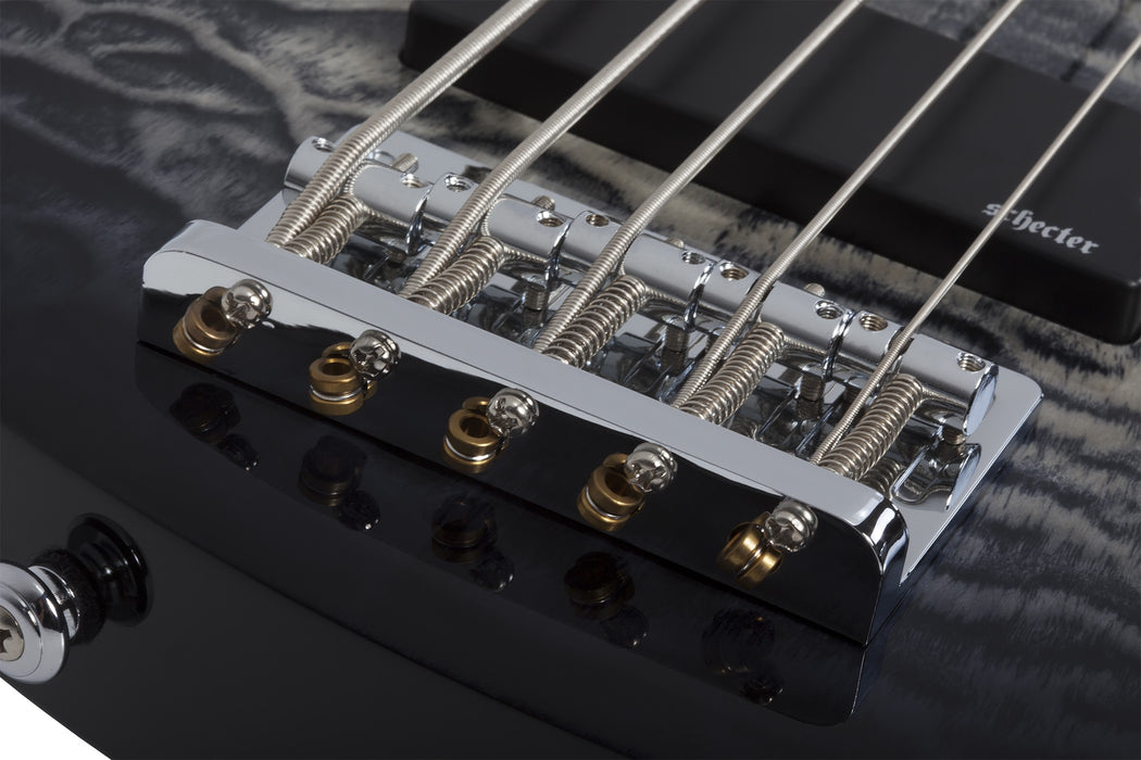 Schecter C-5 Plus Electric Bass Guitar - Satin Charcoal Burst