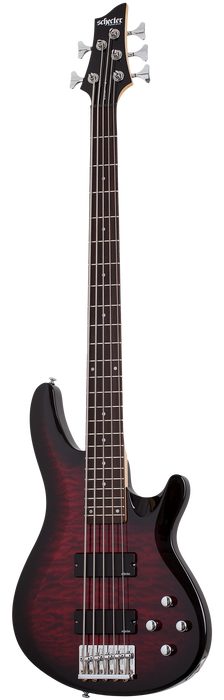 Schecter C-5 Plus Electric Bass Guitar - See-Through Cherry Burst