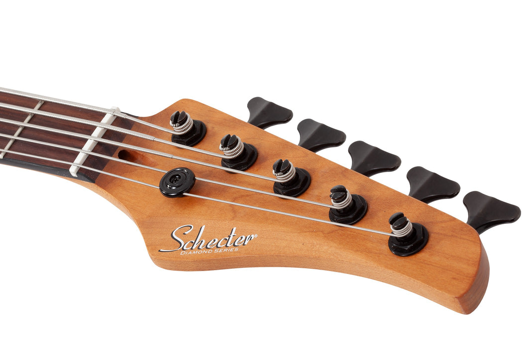 Schecter C-5 Standard Electric Bass Guitar - Tobacco Burl