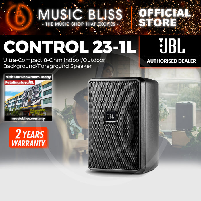 JBL Control 23-1L 3” Ultra-Compact Indoor/Outdoor Background/Foreground Speaker - Black