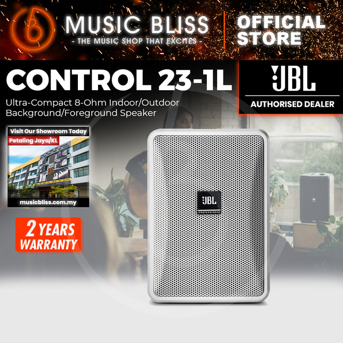 JBL Control 23-1L 3” Ultra-Compact Indoor/Outdoor Background/Foreground Speaker - White