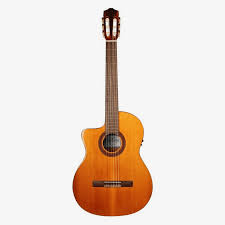 Cordoba C5-CE Cedar Left-Handed with Free Classical Guitar Bag - Solid Canadian Cedar Top, Mahogany Back & Sides with Pickup (C5CE), Mid Range Electric-Classical Guitar