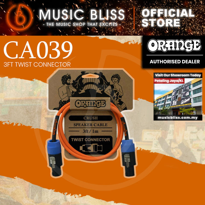Orange Crush 3ft Speaker Cable Speakon Connector (CA039)