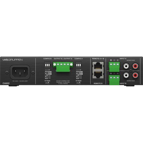 Lab Gruppen CA602 2 x 60 Watt Commercial Amplifier with Energy Star Certification