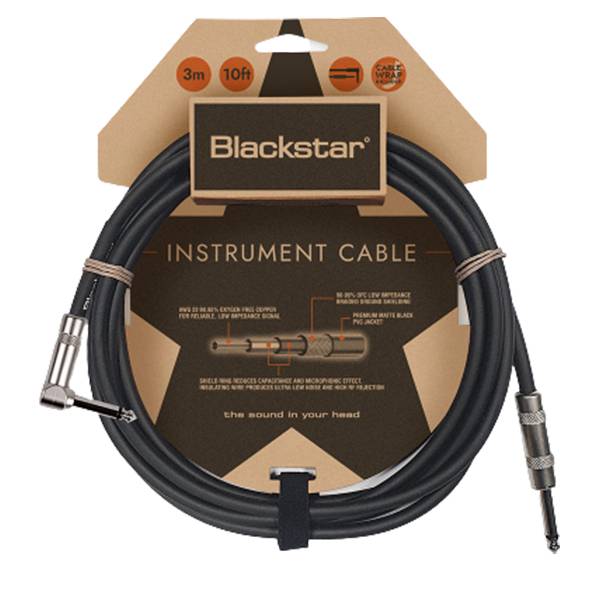 Blackstar CABLE-STD-3M-SA 10ft Standard Instrument Cable, Straight/Angled