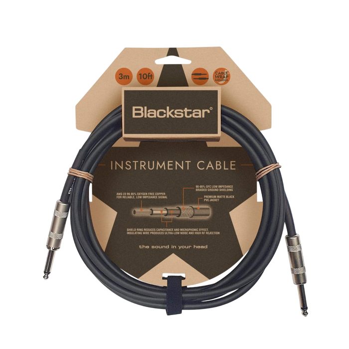 Blackstar CABLE-STD-3M-SS 10ft Standard Instrument Cable, Straight