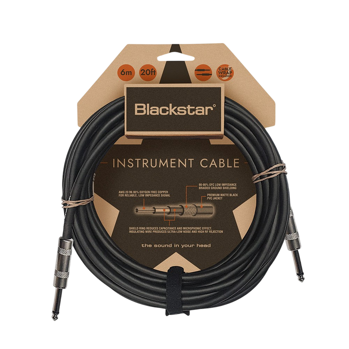 Blackstar CABLE-STD-6M-SS 20ft Standard Instrument Cable, Straight