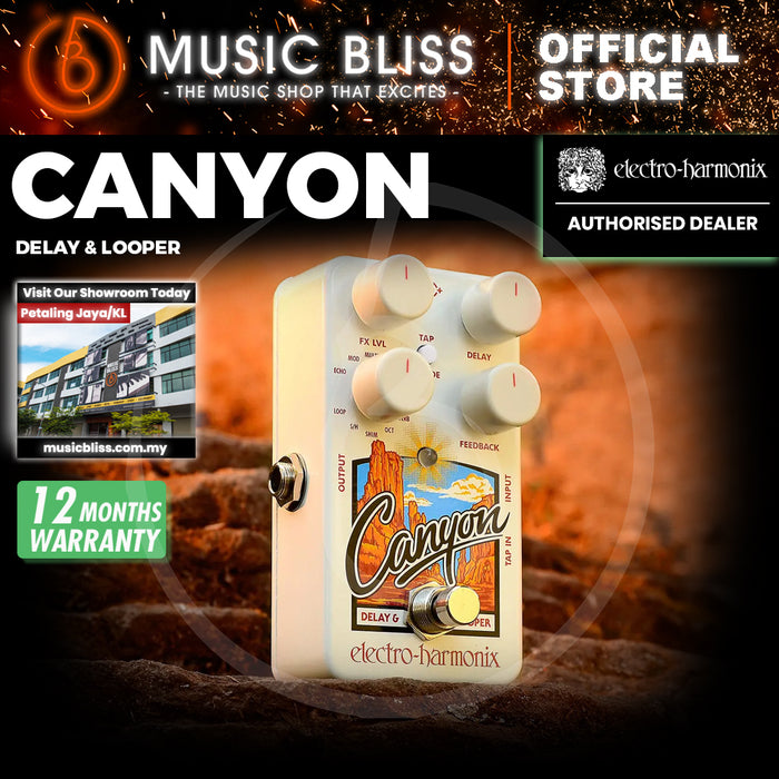 Electro Harmonix Canyon Delay and Looper Guitar Effects Pedal