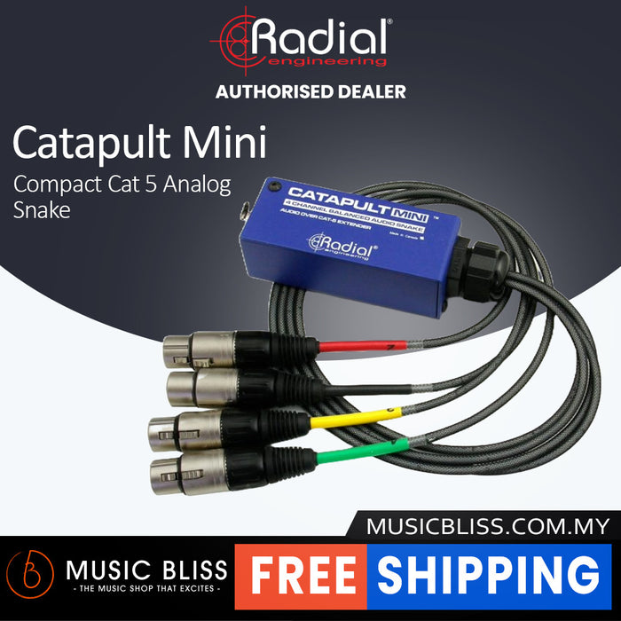 Radial Engineering Catapult Mini RX Cat 5/6 Audio Snake Module with Male XLR Connectors