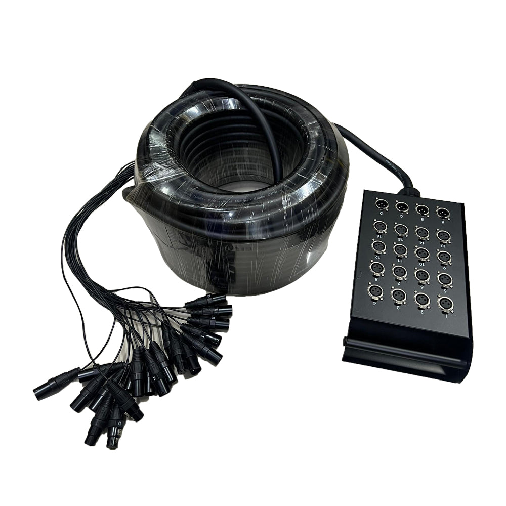 Dynamax Stage Snake Box SC20B/150 feet (45m) 16 XLR male & 4 XLR Female ...