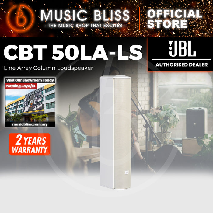 JBL CBT 50LA-LS Line Array Column Loudspeaker with Eight 2" Drivers - White