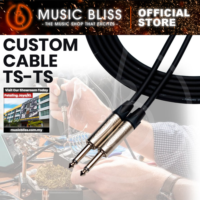 Custom Cable Length – Sommer Audio Cable with Neutrik Connectors TS-TS (Made to Order)