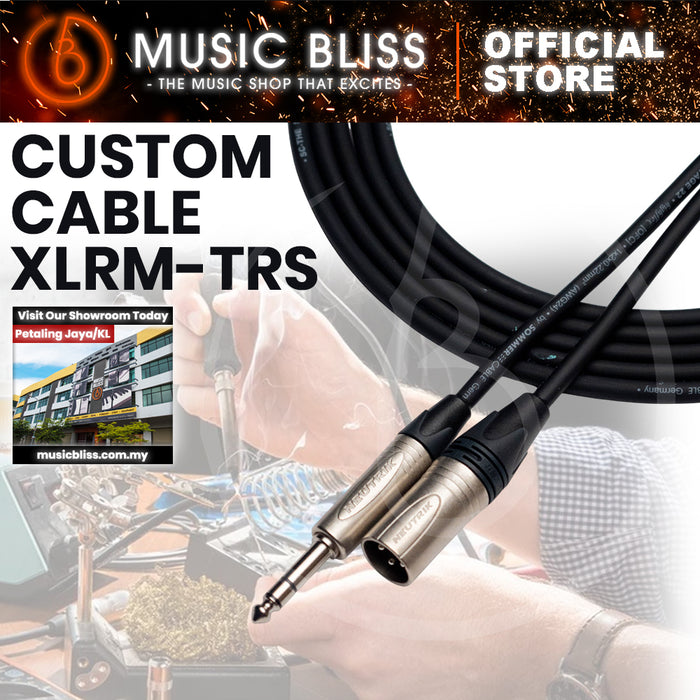 Custom Cable Length – Sommer Audio Cable with Neutrik Connectors XLRM-TRS (Made to Order)