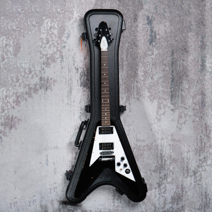 [SN KH082] CERTIFIED USED GIBSON CUSTOM KIRK HAMMETT 1979 FLYING V SOLIDBODY ELECTRIC GUITAR - EBONY