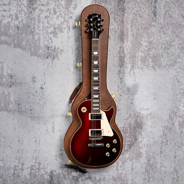 [SN 219430078] CERTIFIED USED GIBSON LES PAUL STANDARD 60S PLAIN TOP ELECTRIC GUITAR - SPARKLING BURGUNDY