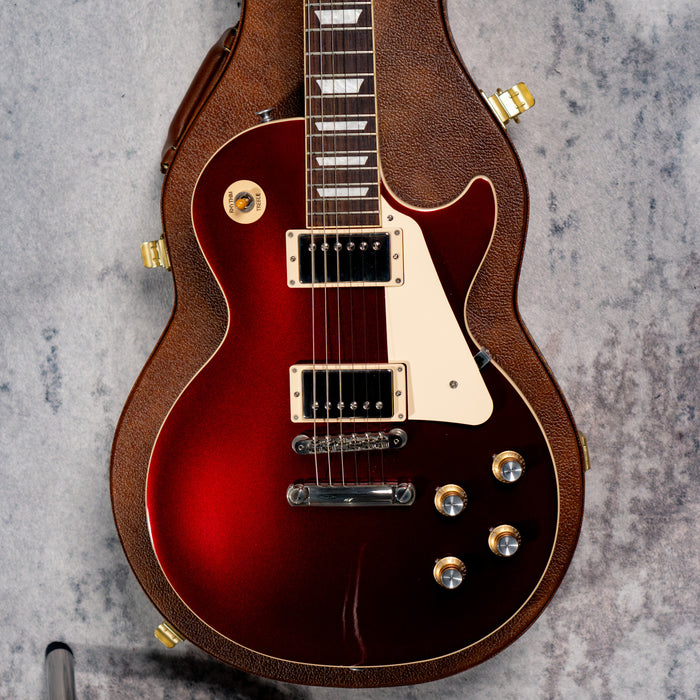 [SN 219430078] CERTIFIED USED GIBSON LES PAUL STANDARD 60S PLAIN TOP ELECTRIC GUITAR - SPARKLING BURGUNDY