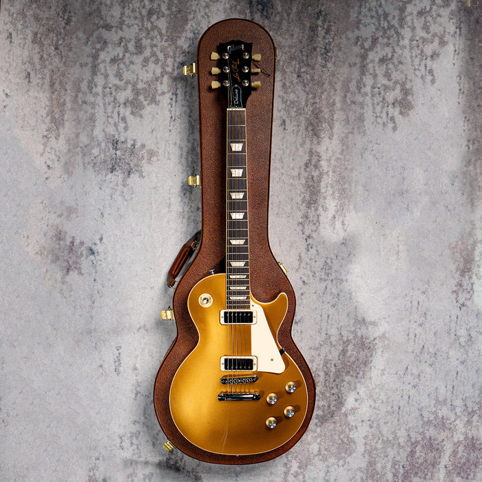 [SN 205740xxx] CERTIFIED USED GIBSON LES PAUL DELUXE 70S ELECTRIC GUITAR - GOLD TOP [2024]