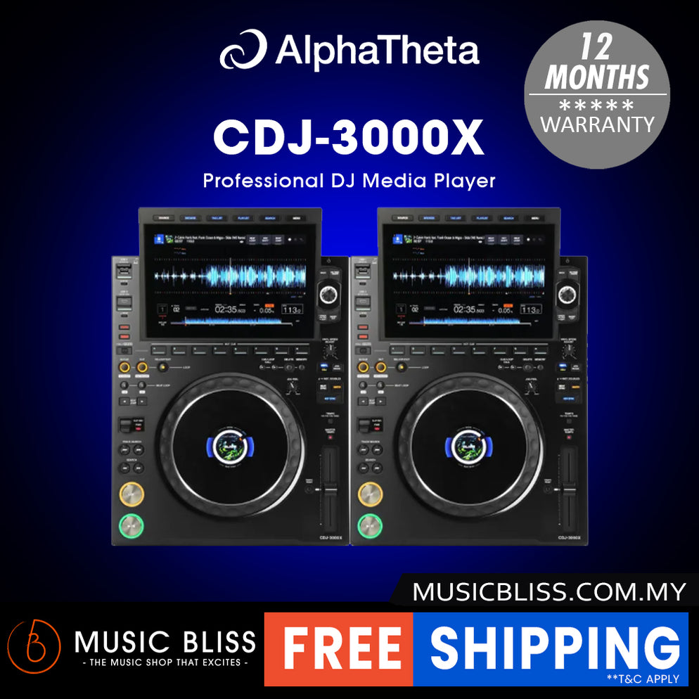 AlphaTheta CDJ-3000X Professional DJ Media Player | Music Bliss Malaysia